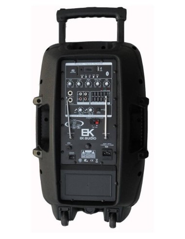 Ek. Autoamplificado 12". Con bateria. 2 micros.