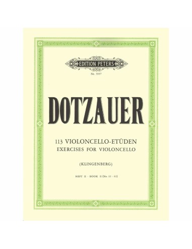 Cello. Dotzauer 113 Exercises Vol. 2 (Nos. 35-62)