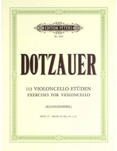 Cello. Dotzauer 113 Exercises Vol. 4 (Nos. 86-113)