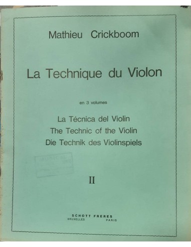 Violin. Crickboom Tecnique 2