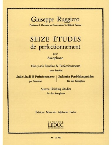 Saxo- Ruggiero 16 etudes Perfectionnement