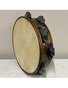 Pandereta 9 ferreñas encerada "feitas a man" temper.