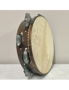 Pandereta 9 ferreñas encerada "feitas a man" temper. 2