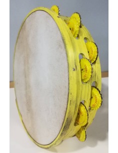Pandereta galega chapas de cores. 2
