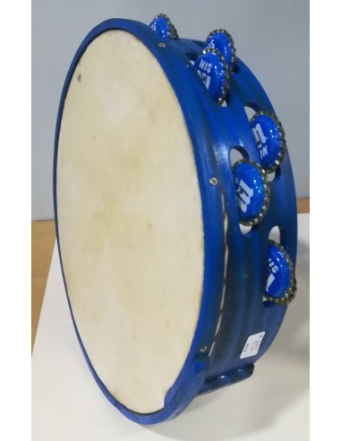 Pandereta galega chapas de cores.