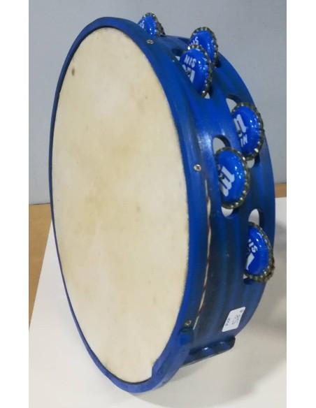 Pandereta galega chapas de cores.
