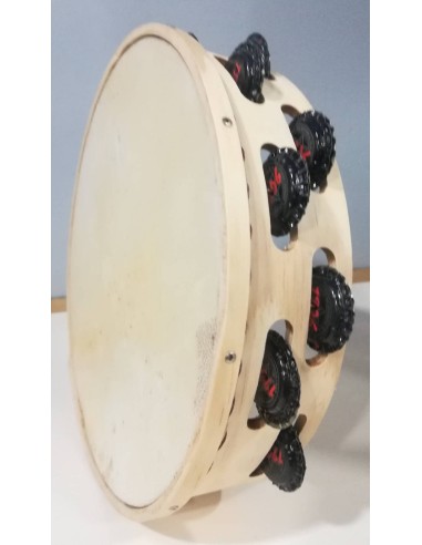Pandereta galega chapas de cores.