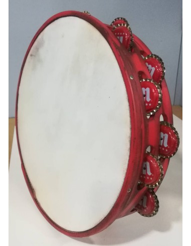 Pandereta galega chapas de cores.